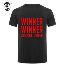Load image into Gallery viewer, COOL new world hot FPS game Player unknown's Battlegrounds t shirts PUBG Winner Winner Chicken dinner t shirts