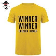 Load image into Gallery viewer, COOL new world hot FPS game Player unknown's Battlegrounds t shirts PUBG Winner Winner Chicken dinner t shirts