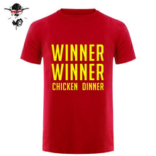 Load image into Gallery viewer, COOL new world hot FPS game Player unknown's Battlegrounds t shirts PUBG Winner Winner Chicken dinner t shirts