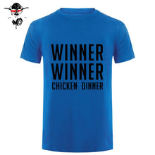 Load image into Gallery viewer, COOL new world hot FPS game Player unknown's Battlegrounds t shirts PUBG Winner Winner Chicken dinner t shirts