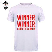 Load image into Gallery viewer, COOL new world hot FPS game Player unknown's Battlegrounds t shirts PUBG Winner Winner Chicken dinner t shirts
