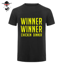 Load image into Gallery viewer, COOL new world hot FPS game Player unknown's Battlegrounds t shirts PUBG Winner Winner Chicken dinner t shirts