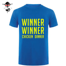 Load image into Gallery viewer, COOL new world hot FPS game Player unknown's Battlegrounds t shirts PUBG Winner Winner Chicken dinner t shirts