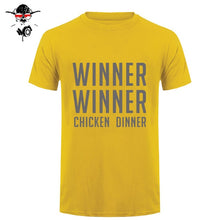 Load image into Gallery viewer, COOL new world hot FPS game Player unknown's Battlegrounds t shirts PUBG Winner Winner Chicken dinner t shirts
