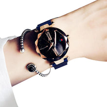 Load image into Gallery viewer, Women Wrist Quartz Watch Stars Pattern Pointer Digital Fashion Easy to read, Decoration Round Magnet Watch