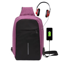 Load image into Gallery viewer, Teenagers Eulan Sling Bag, Anti Theft Chest Bag Crossbody Shoulder Business Backpack with USB Charging Port for Men Women Boy Girl Teenagers (Grey)