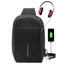 Load image into Gallery viewer, Teenagers Eulan Sling Bag, Anti Theft Chest Bag Crossbody Shoulder Business Backpack with USB Charging Port for Men Women Boy Girl Teenagers (Grey)